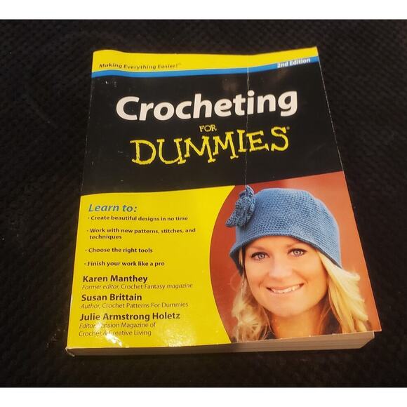 Crocheting for Dummies 2nd Edition Paperback 2010 Step by Step instructions - Picture 1 of 3